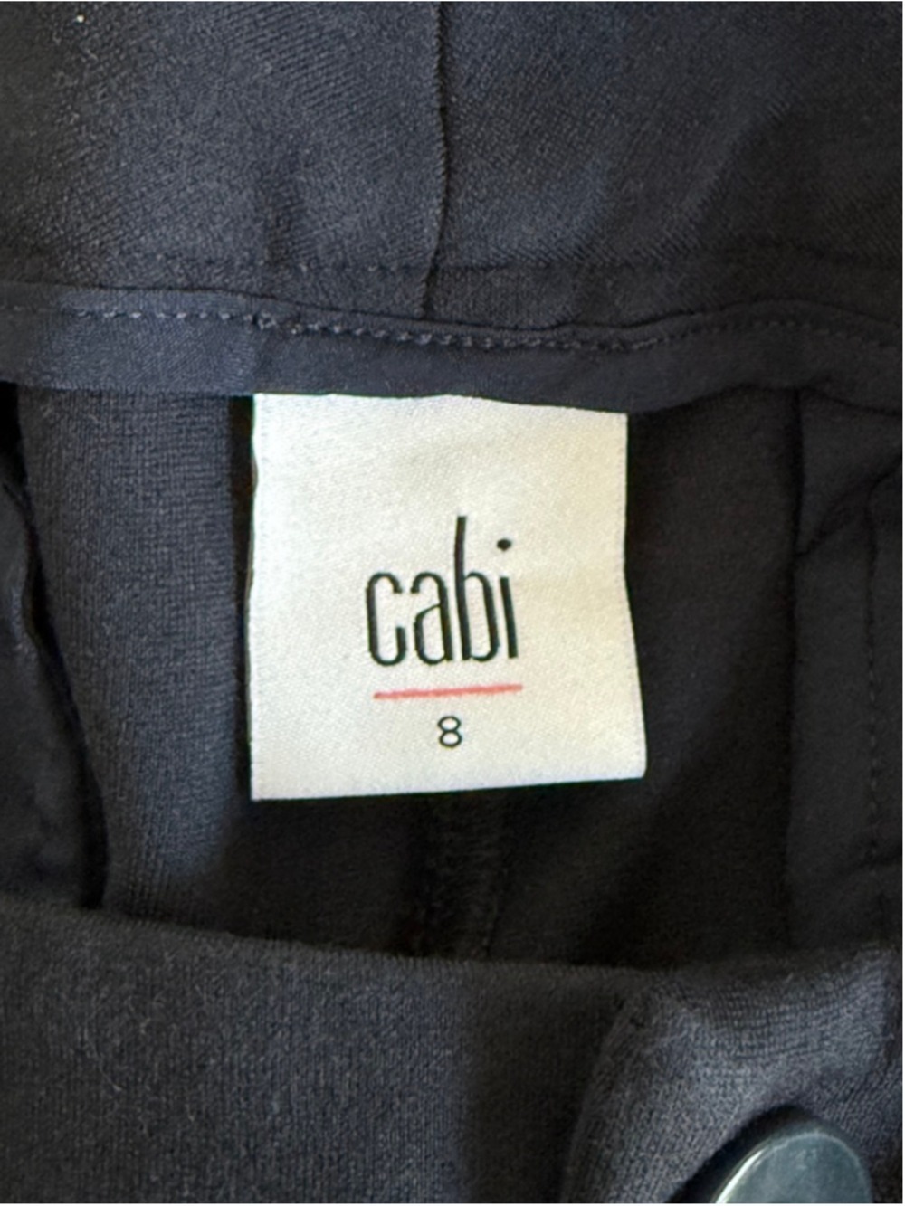CAbi Keen Kick Flare #6043 Navy Flare Crop Pants Size 8 EUC - Picture 5 of 11